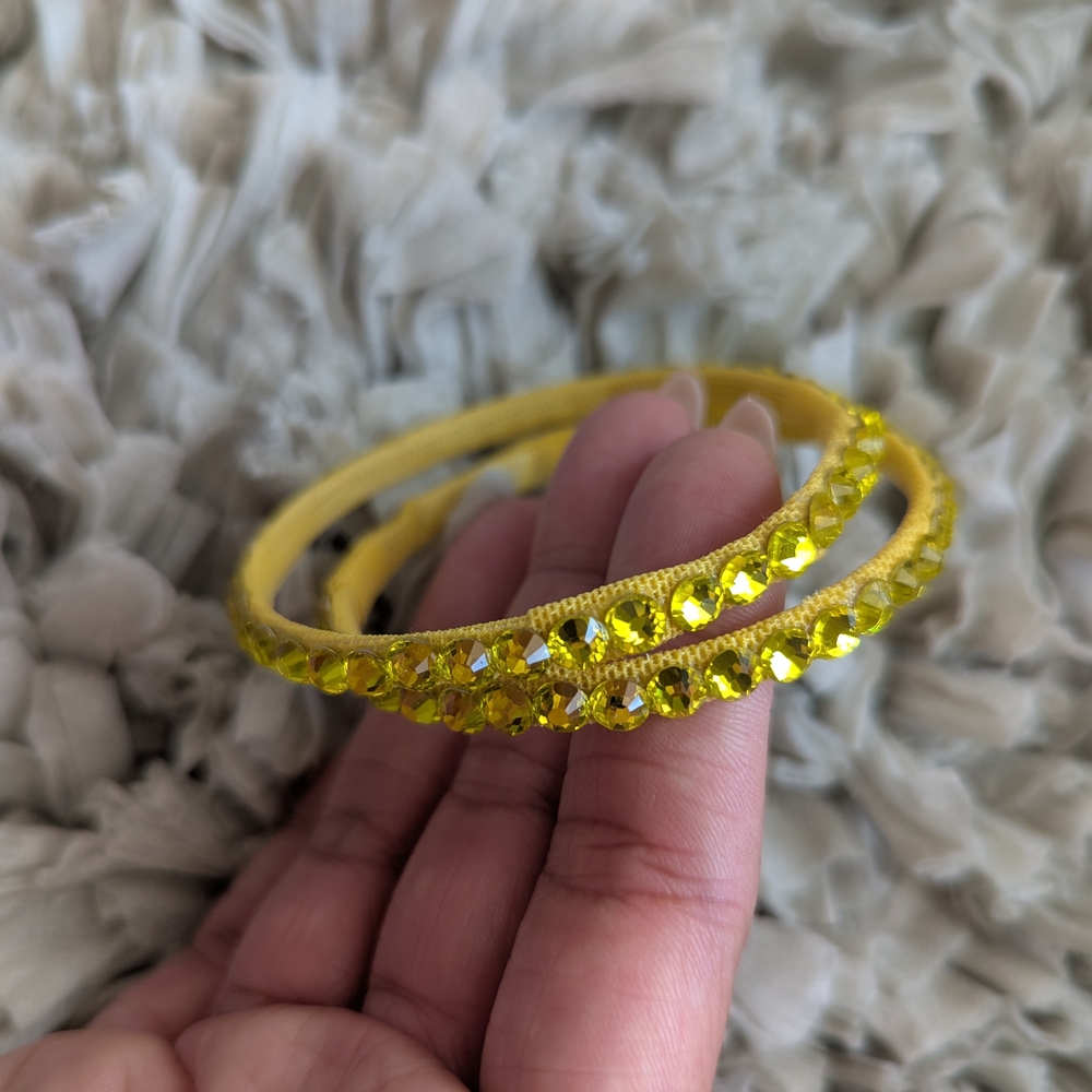 New! Hand made skinny, light weight, stackable and sparkle dance bangles!!!